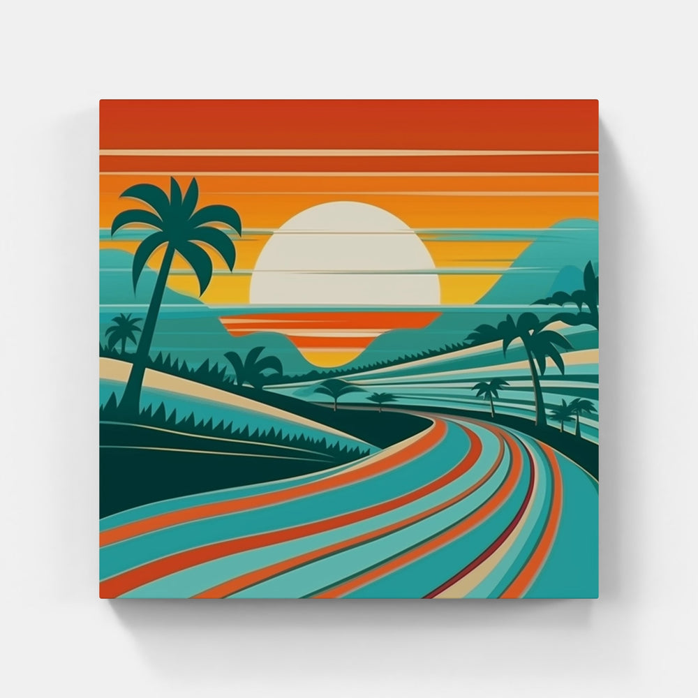 Serene Sunset Horizon-Canvas-artwall-Artwall