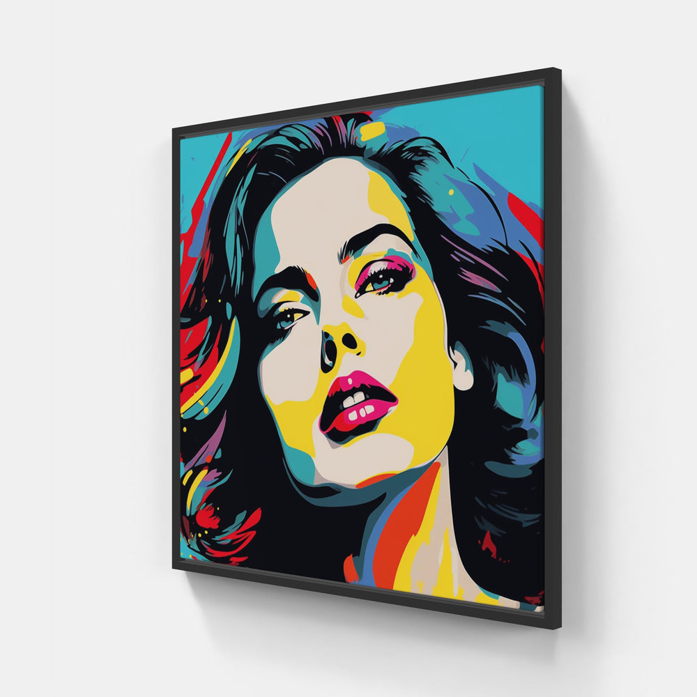 Warhol oh time-Canvas-artwall-20x20 cm-Black-Artwall