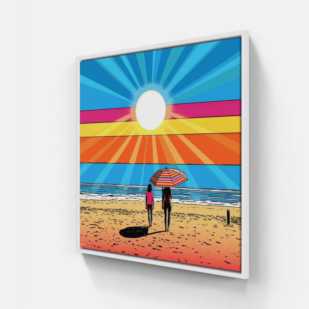 Ocean Breeze Sunset-Canvas-artwall-20x20 cm-White-Artwall