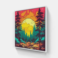Glistening Forest River-Canvas-artwall-20x20 cm-White-Artwall