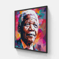 Mandela forever-Canvas-artwall-20x20 cm-Black-Artwall