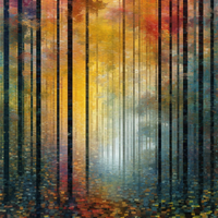 Sunlit Forest Path-Canvas-artwall-Artwall