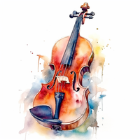 Serene Violin Melody-Canvas-artwall-Artwall