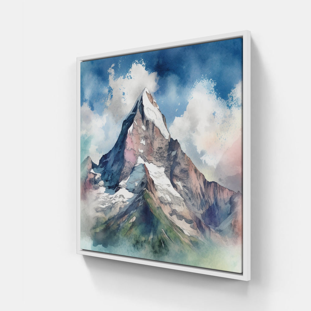 Breathtaking Mountain Majesty-Canvas-artwall-20x20 cm-White-Artwall