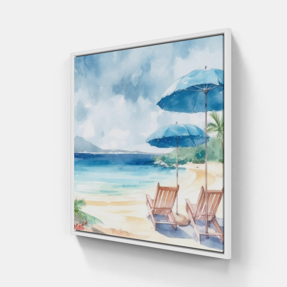 Seashells Coastal Calm-Canvas-artwall-20x20 cm-White-Artwall