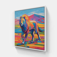 Lion Roar Thunder-Canvas-artwall-20x20 cm-White-Artwall
