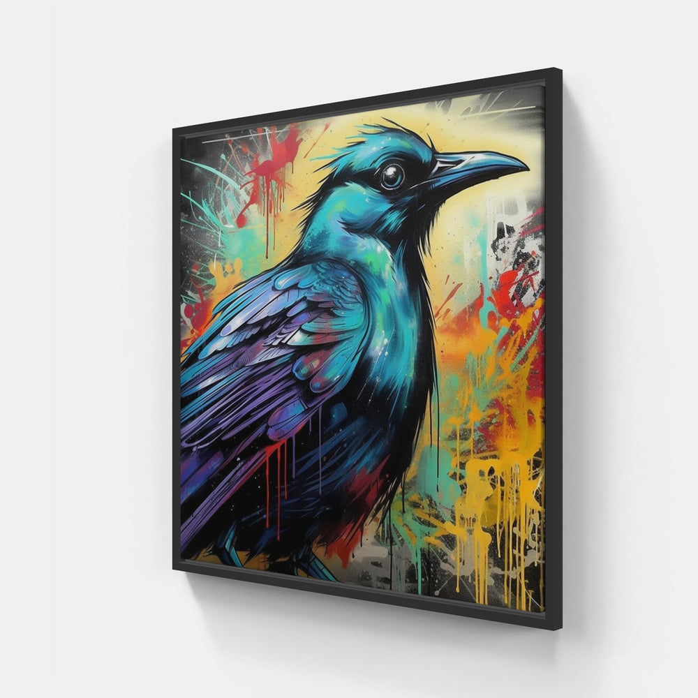 Bird soar high-Canvas-artwall-20x20 cm-Black-Artwall