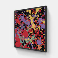 Pollock rainbow-Canvas-artwall-20x20 cm-Black-Artwall