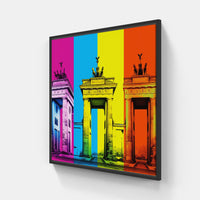 Berlin Cultural Melting Pot-Canvas-artwall-20x20 cm-Black-Artwall