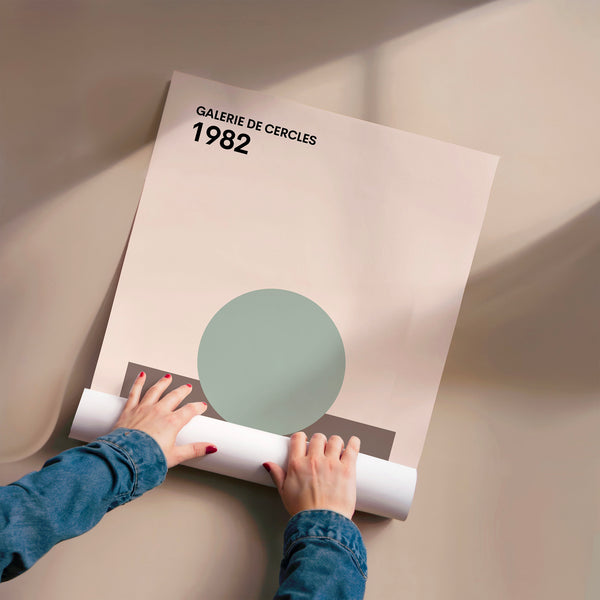 Galerie de Cercles 1982 - Affiche minimaliste — Poster HP mat