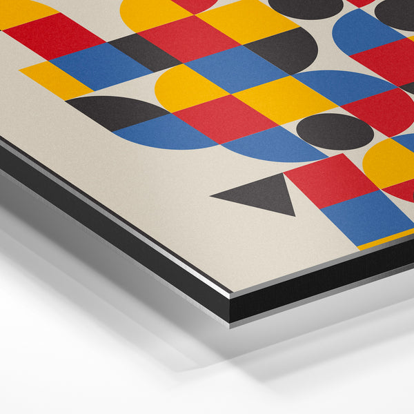 Affiche géométrique Numbers, style rétro minimaliste — Aluminium Dibond