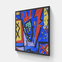Basquiat On Time-Canvas-artwall-20x20 cm-Black-Artwall