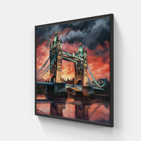 London Luminous Nightscape-Canvas-artwall-20x20 cm-Black-Artwall