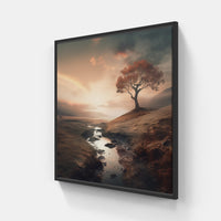 Endless Horizons, Silent World-Canvas-artwall-40x40 cm-Black-Artwall