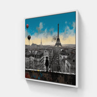 Paris in Strokes-Canvas-artwall-20x20 cm-White-Artwall