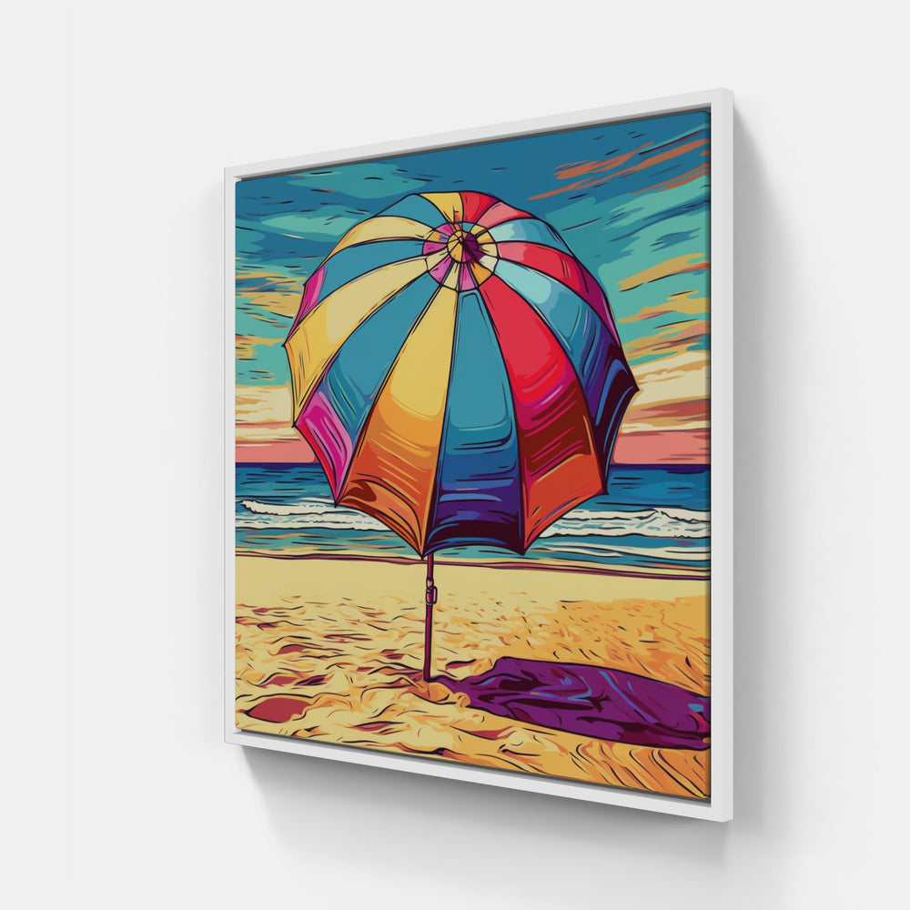 Pier Sunset Waves-Canvas-artwall-20x20 cm-White-Artwall