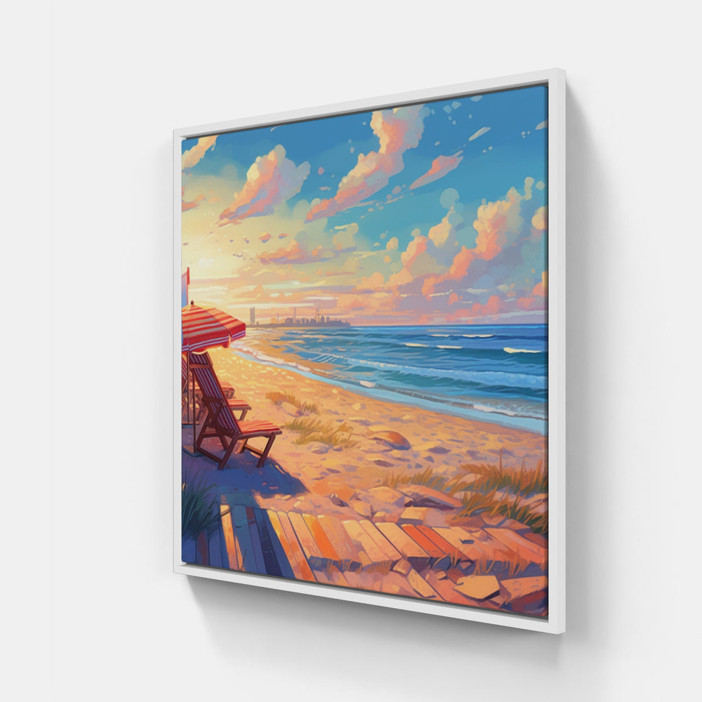 Beachcombing Seashore Paradise-Canvas-artwall-20x20 cm-White-Artwall