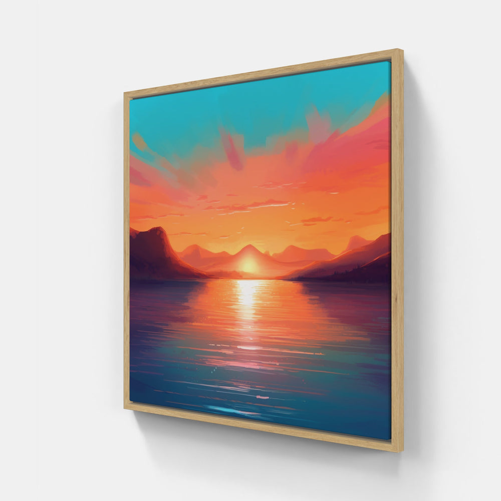 Breathtaking Sunset Hues-Canvas-artwall-Artwall