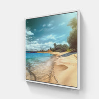 Golden Sands Tropical Paradise-Canvas-artwall-20x20 cm-White-Artwall