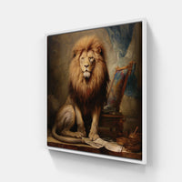 Lion Roar Roam Pride-Canvas-artwall-20x20 cm-White-Artwall