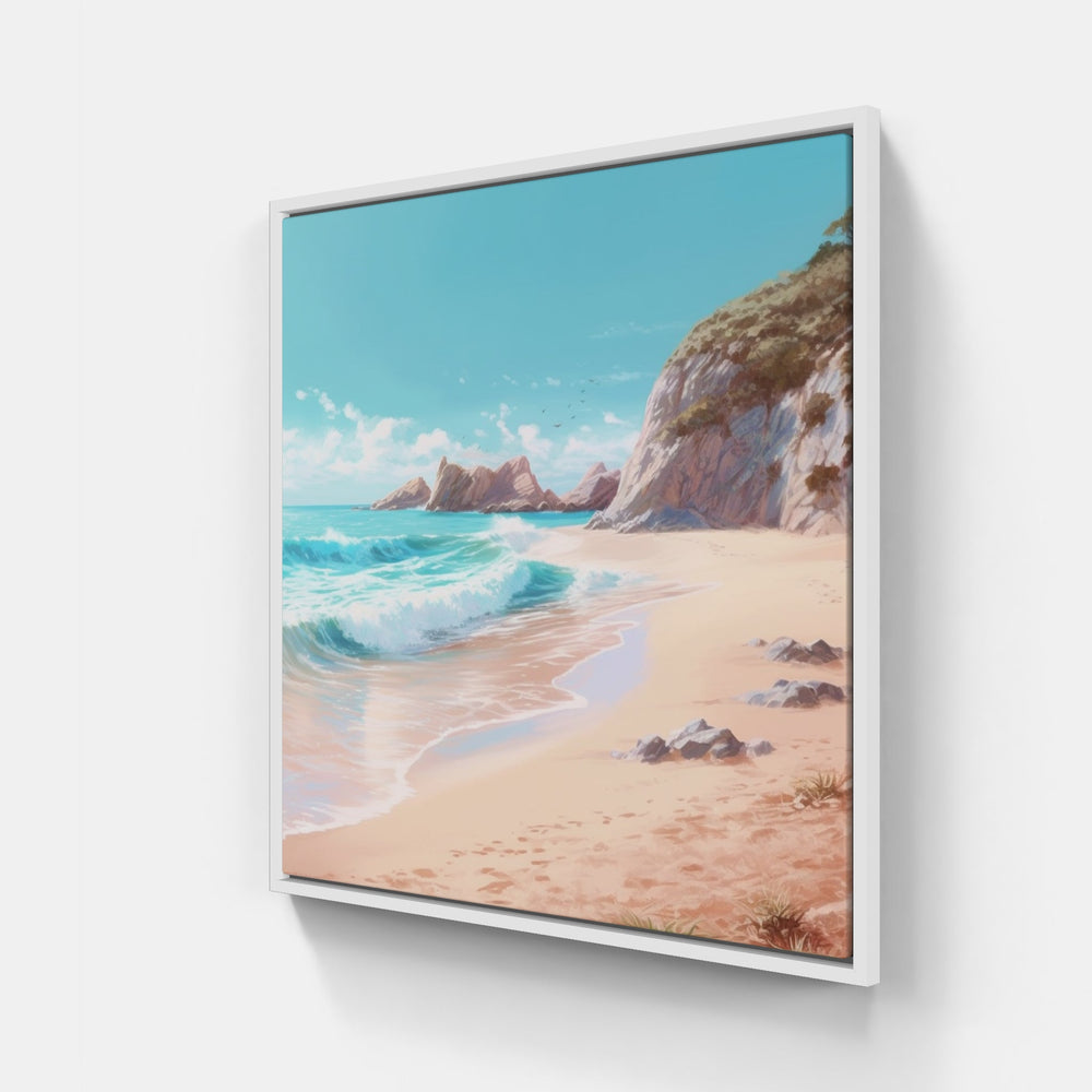 Tropical Tranquility Breeze-Canvas-artwall-20x20 cm-White-Artwall
