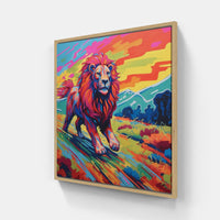 lion pride roar strength-Canvas-artwall-20x20 cm-Wood-Artwall