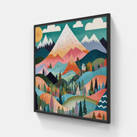 Breathtaking Mountain Escape-Canvas-artwall-20x20 cm-Black-Artwall