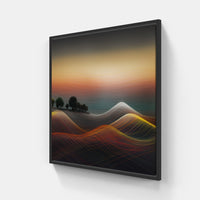Serene Wilderness, Silent Majesty-Canvas-artwall-40x40 cm-Black-Artwall