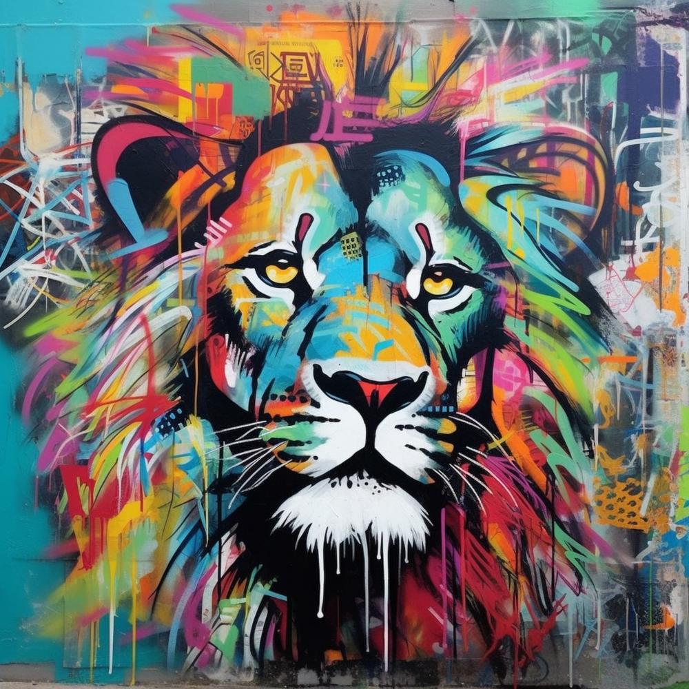 Lion Roar Fearless-Canvas-artwall-Artwall
