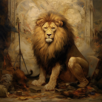 Lion Roar Echoing-Canvas-artwall-Artwall