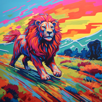 lion pride roar strength-Canvas-artwall-Artwall