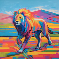 Lion Roar Thunder-Canvas-artwall-Artwall