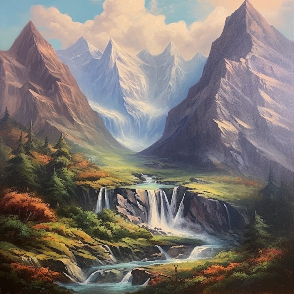 Majestic Mountain Range-Canvas-artwall-Artwall