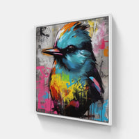 Bird sing joy-Canvas-artwall-20x20 cm-White-Artwall