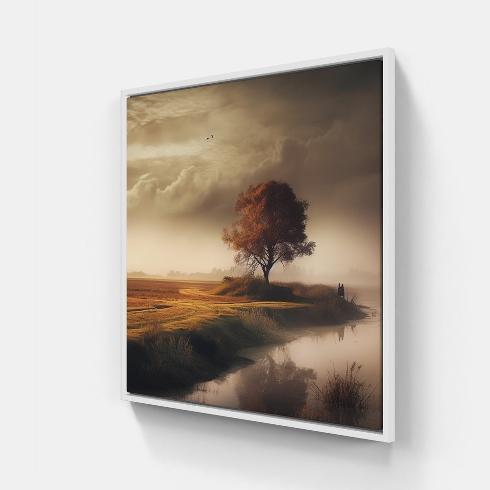 Eternal Earth, Silent Grandeur-Canvas-artwall-40x40 cm-White-Artwall