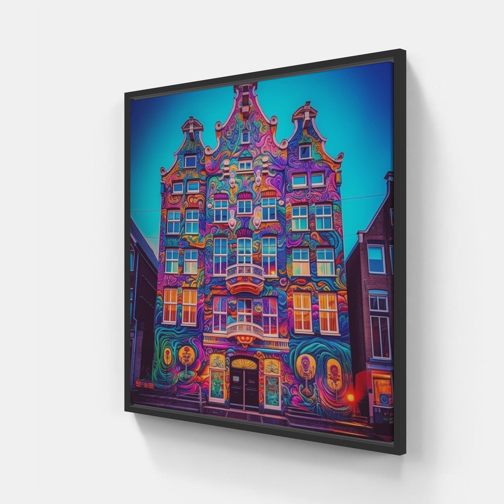 Amsterdam Whispers-Canvas-artwall-20x20 cm-Black-Artwall