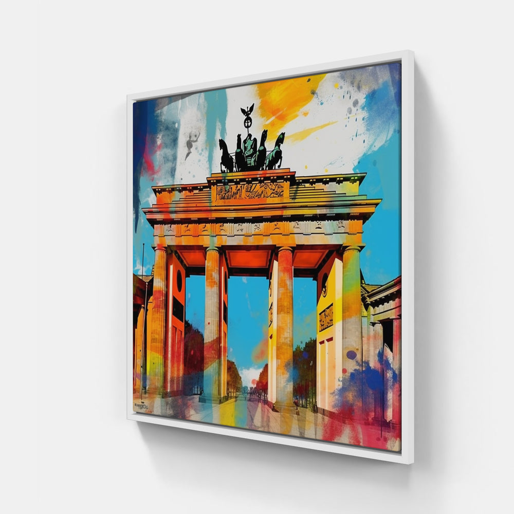 Berlin Iconic Landmarks Revealed-Canvas-artwall-20x20 cm-White-Artwall