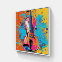 Ethereal Violin Ballad-Canvas-artwall-20x20 cm-White-Artwall