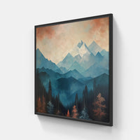 Breathtaking Mountain Canvas-Canvas-artwall-20x20 cm-Black-Artwall