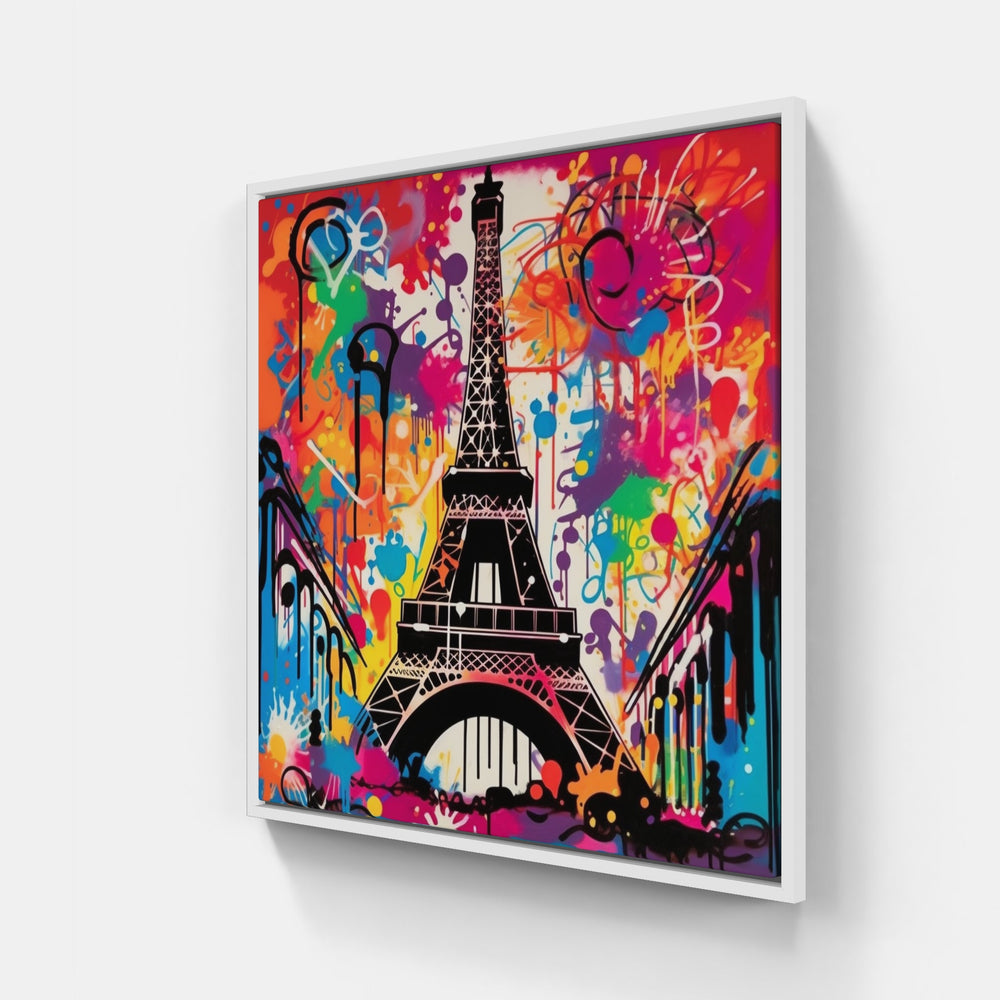 Whimsical Paris-Canvas-artwall-20x20 cm-White-Artwall