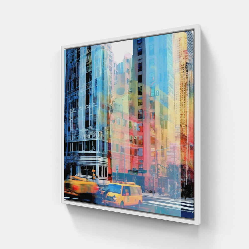 Streets of NY-Canvas-artwall-20x20 cm-White-Artwall