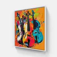 Harmonious Violin Ensemble-Canvas-artwall-20x20 cm-White-Artwall