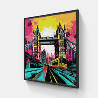 London Captivating Landmarks-Canvas-artwall-20x20 cm-Black-Artwall