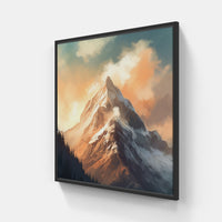 Picturesque Mountain Beauty-Canvas-artwall-20x20 cm-Black-Artwall