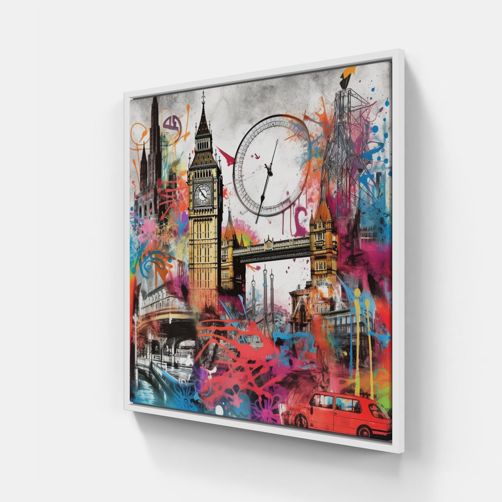 London Serene Skylines-Canvas-artwall-20x20 cm-White-Artwall