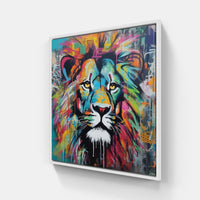 Lion Roar Fearless-Canvas-artwall-20x20 cm-White-Artwall
