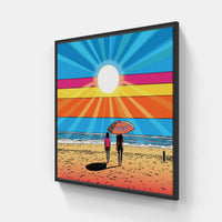 Ocean Breeze Sunset-Canvas-artwall-20x20 cm-Black-Artwall