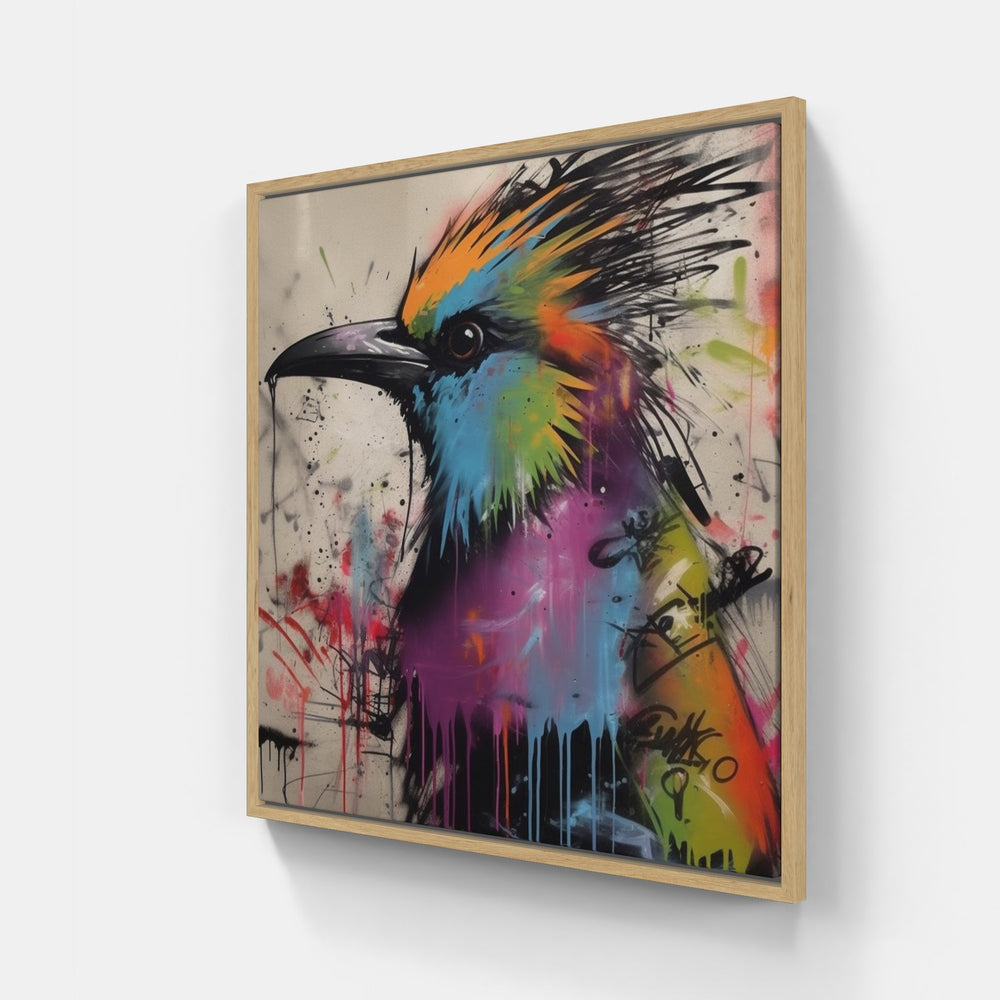 Bird sings song-Canvas-artwall-20x20 cm-Wood-Artwall