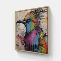 Bird sings song-Canvas-artwall-20x20 cm-Wood-Artwall