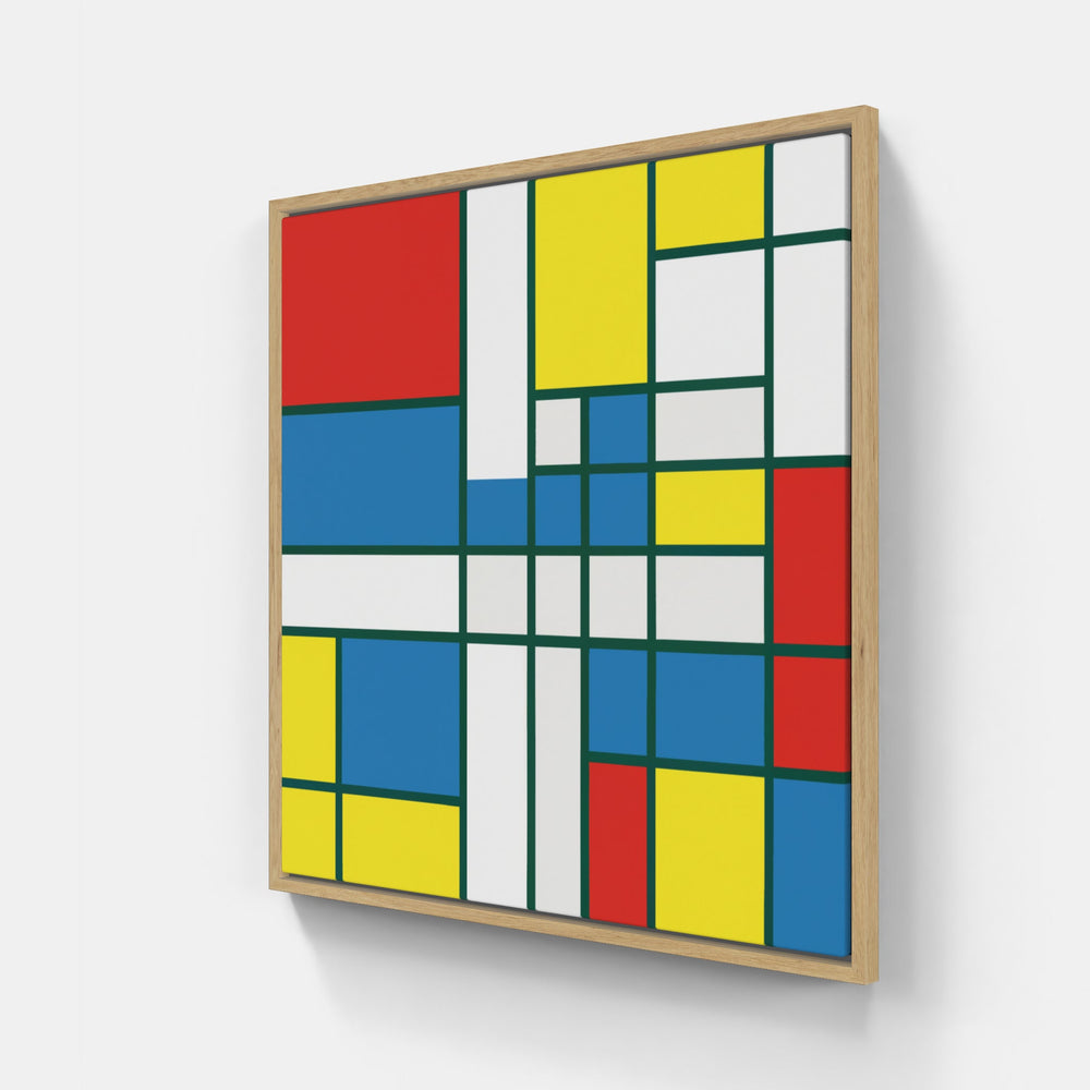 Mondrian kaleidoscope-Canvas-artwall-20x20 cm-Wood-Artwall